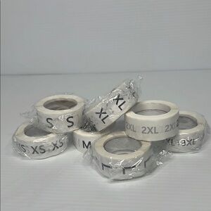 1” Clothing Size Labels Stickers